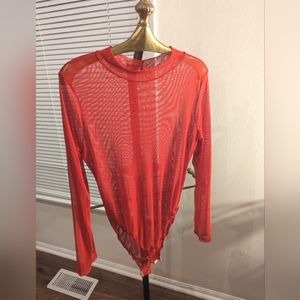 Long sleeve sheer shirt